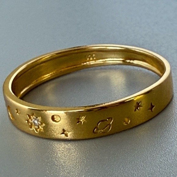 14k Gold Vermeil Celestial Ring - Picture 5 of 13